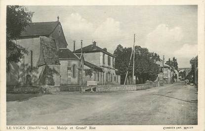 CPA FRANCE 87 " Le Vigen, Mairie et Grande Rue"