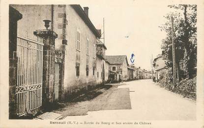 CPA FRANCE 87 "Berneuil, Entrée du bourg et face arrière du château"