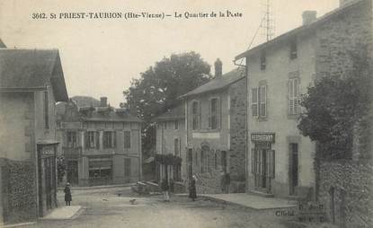 CPA FRANCE 87 "St Priest Taurion, Le Quartier de la Poste"