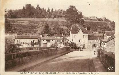 CPA FRANCE 87 "Le Chatenet de St Denis, Quartier de la Gare"