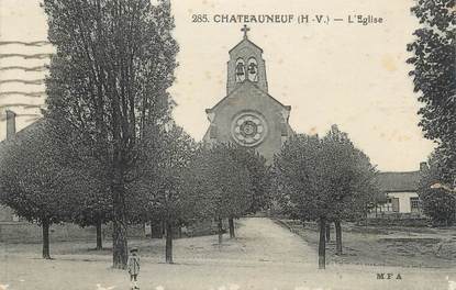 CPA FRANCE 87 "Chateauneuf , L'église"