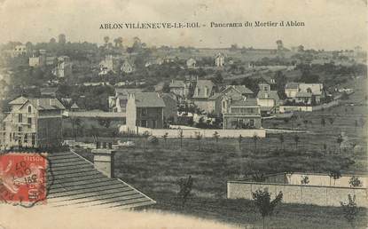 CPA FRANCE 94 "Ablon - Villeneuve le Roi, Panorama du Mortier d'Ablon"