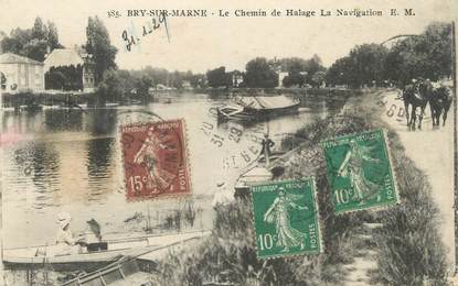 CPA FRANCE 94 " Bry sur Marne, Le Chemin de Halage"