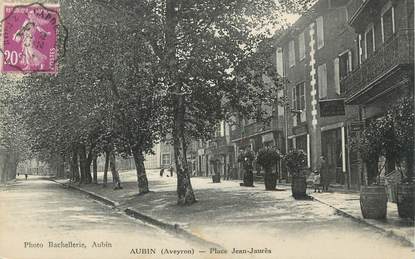 CPA FRANCE 12 "Aubun, Place Jean Jaurès"