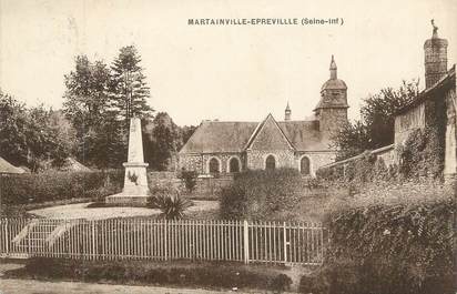 CPA FRANCE 76 "Martainville - Epreville, L'église et le monument aux morts "