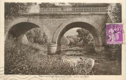 CPA FRANCE 76 "Neuf Marche, Un viaduc sur l'Epte"