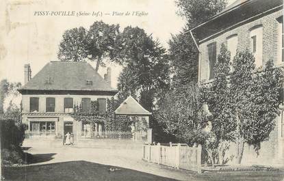 CPA FRANCE 76 "Pissy Poville, Place de l'église"
