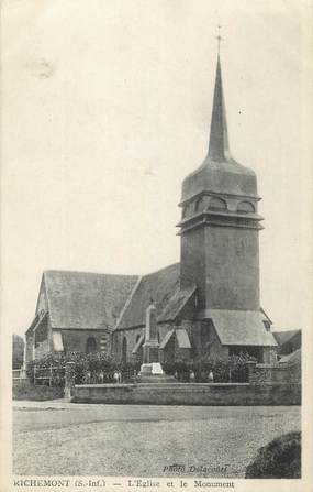 CPA FRANCE 76 "Richemont, L'église et le monument aux morts"