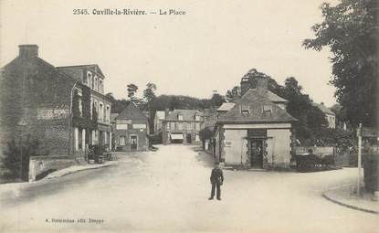 CPA FRANCE 76 "Ouville la Rivière, La place"