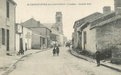 CPA FRANCE 85 "St Christophe de Ligneron, Grande rue"