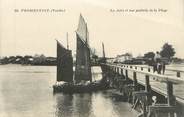 85 Vendee CPA FRANCE 85 "Fromentine, La jetée et vue partielle de la plage"