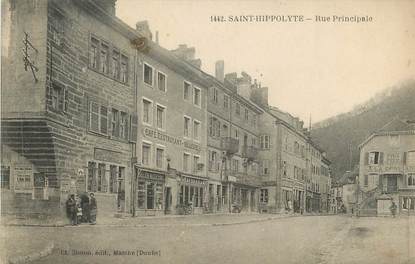 CPA FRANCE 25 " St Hippolyte, Rue principale"