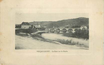 CPA FRANCE 25 " Voujaucourt, Le pont sur le Doubs"