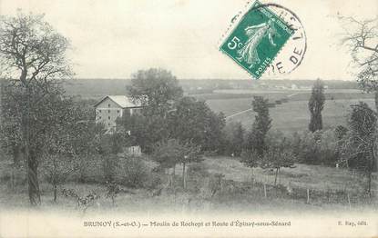 CPA FRANCE 91 "Brunoy, Moulin de Rochopt et Route d'Epinay sous Sénard"