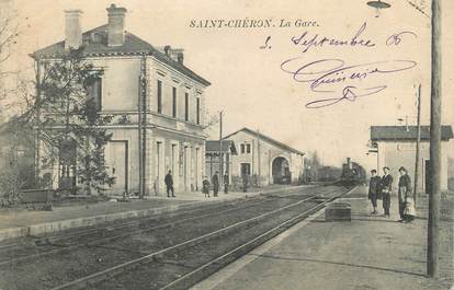 CPA FRANCE 91 " St Chéron, La gare"