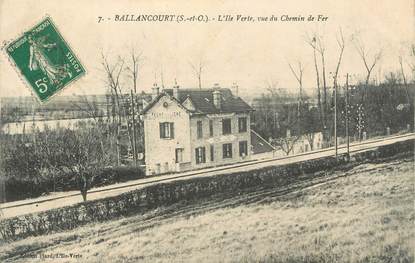 CPA FRANCE 91 "Ballancourt, L'Ile Verte vue du chemin de fer"