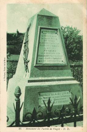 CPA FRANCE 03 "Vingré, monument aux morts des fusillés de la 1ère guerre"
