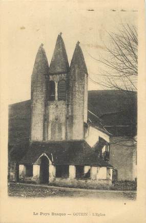 CPA FRANCE 64 " Gotein, L'église"