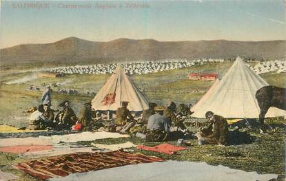 CPA GRECE "Salonique, campement anglais à Zeïtenlik"