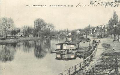 CPA FRANCE 78 " Bougival, La Seine et le quai"