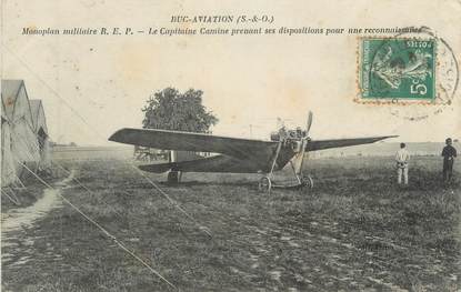 CPA FRANCE 78 "Buc, Le Monoplan militaire REP, Le Capitaine Camine" / AVIATION