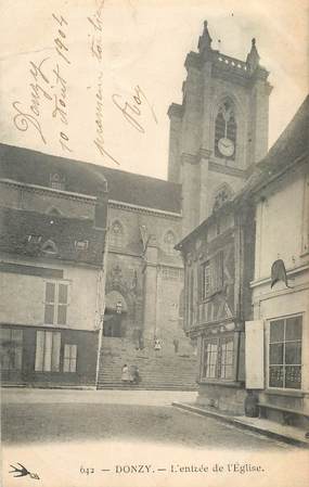 CPA FRANCE 58 "Donzy, L'Entrée de l'Eglise