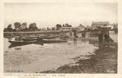 CPA FRANCE 44 " Passay, Lac de Grand Lieu, Port d'hiver"