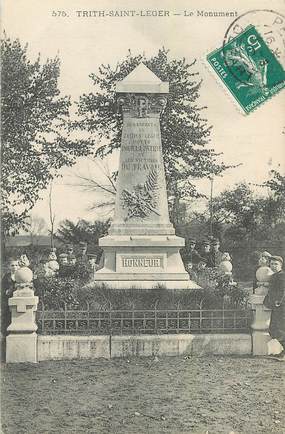 CPA FRANCE 59 "Trith Saint Léger, le monument aux morts"