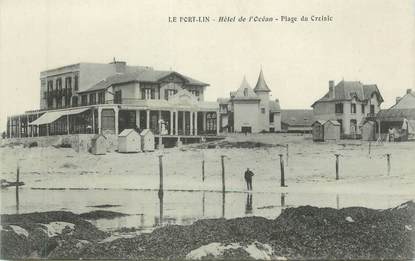 CPA FRANCE 44 " Le Port Lin, Hôtel de l'Océan, Plage du Croisic"