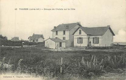 CPA FRANCE 44 " Tharon, Groupe de chalets sur la côte"