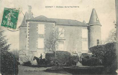 CPA FRANCE 86 " Civray, Château de la Feuilletrie"