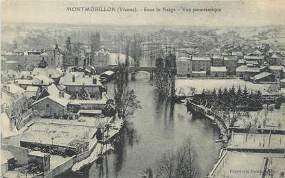 CPA FRANCE 86 " Montmorillon, Vue panoramique sous la neige"