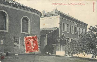 CPA FRANCE 26 " Barnave, Le temple et les écoles"