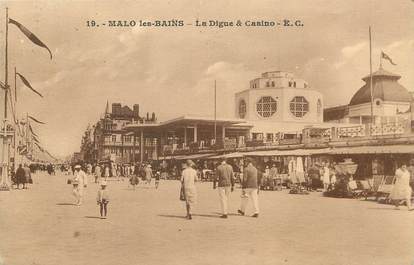 / CPA FRANCE 59 "Malo les Bains, la digue et le Casino"