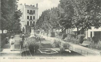 CPA FRANCE 69 " Villefranche sur Saône, Le Square Etienne Poulet"