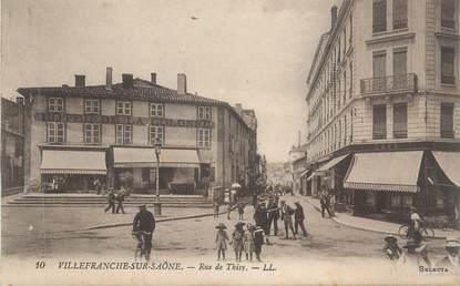 CPA FRANCE 69 " Villefranche sur Saône, Rue de Thisy"