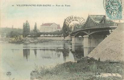 CPA FRANCE 69 " Villefranche sur Saône, Pont de Frans"