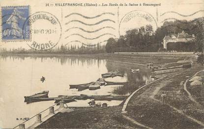 CPA FRANCE 69 " Villefranche sur Saône, Les bords de la Saône à Beauregard"