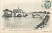 89 Yonne CPA FRANCE 89 " Sens, Le Pont d'Yonne et l'église St Maurice"