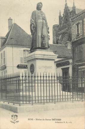 CPA FRANCE 89 " Sens, Statue du Baron Thénard"