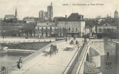 CPA FRANCE 89 " Sens, Vue d'ensemble au Pont d'Yonne"