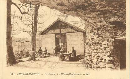 CPA FRANCE 89 " Arcy sur Cure, La Grotte, le Chalet Restaurant"