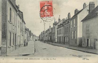 CPA FRANCE 89 " Brienon sur Armançon, La rue du Port"