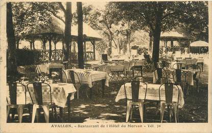 CPA FRANCE 89 " Avallon, Restaurant de l'Hôtel du Morvan"