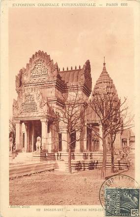 CPA CARTE MAXIMUM / Exposition coloniale internationale Paris 1931 Angkor Vat, galerie Nord Est