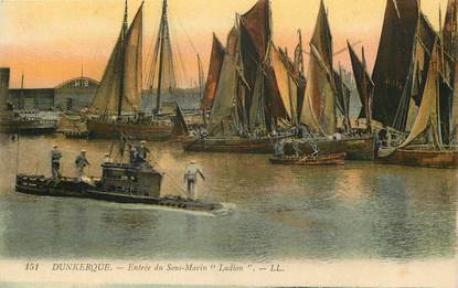 CPA FRANCE 59 "Dunkerque, entrée du sous marin Ludion"