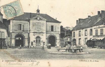 CPA FRANCE 89 " Cerisiers, Place de la Mairie"