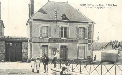 CPA FRANCE 89 " Courlon, La Poste"