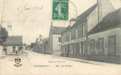 CPA FRANCE 89 " Courgenay, Hôtel et Café des Voyageurs"