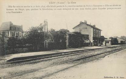 CPA FRANCE 89 " Cézy, La gare"